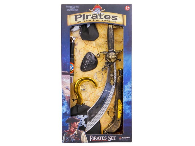 Kalóz készlet: pisztoly, szablya és kiegészítők