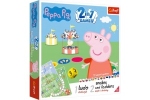 Trefl Peppa 2 az 1-ben társasjáték készlet