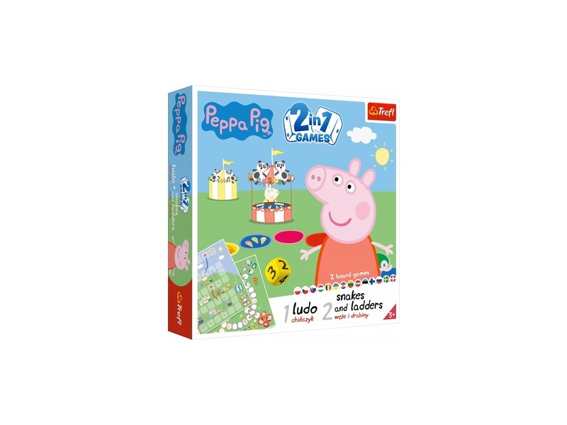 Trefl Peppa 2 az 1-ben társasjáték készlet