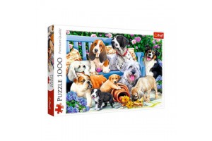 Trefl 1000 darabos - Kutyák a kertben puzzle