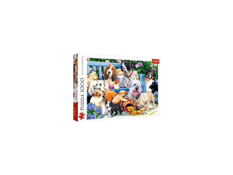 Trefl 1000 darabos - Kutyák a kertben puzzle