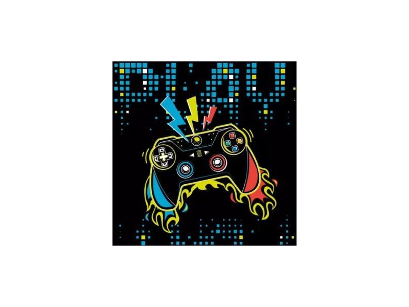 Kontroller mintás papírszalvéta, 33x33 cm, 20 db