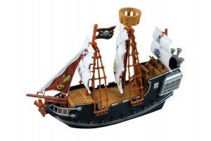 Műanyag kalózhajó 25 cm - játék