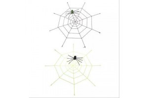 Óriási világító pókháló pókkal, 220 cm