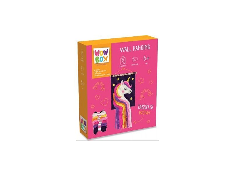 Wow Box makramé fali dísz - Unikornis