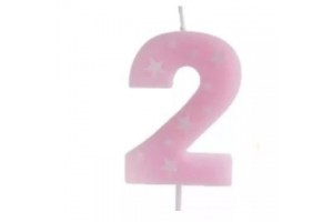 Színes születésnapi számgyertya 2 - 6 cm