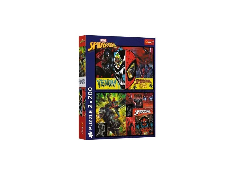 Trefl Pókember 2 az 1-ben, 200 darabos puzzle - 41 x 27,5 cm