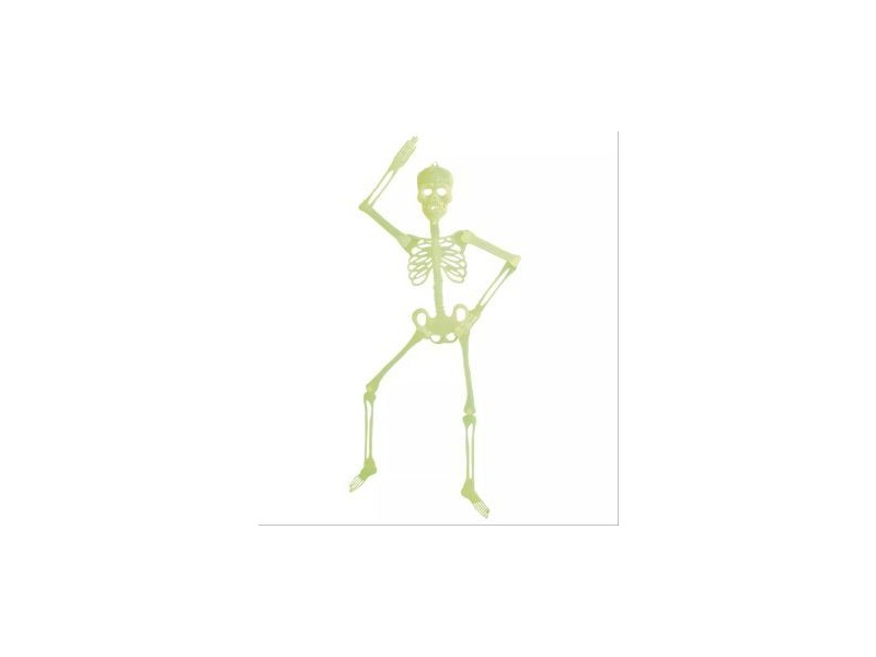 Sötétben világító 90 cm csontváz dekoráció