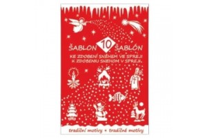 Karácsonyi sablonok műhó spray-hez - 10 db, 31×21 cm