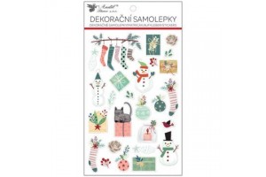 Karácsonyi zokni mintás matrica 15x25 cm