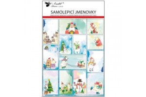 Télapó mintás ajándékkísérő, 26 db, 21x32 cm