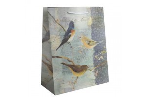 Ajándéktasak madármintával 26x32 cm