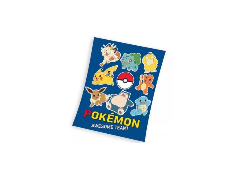 Pokemon takaró - koral 130x160 cm