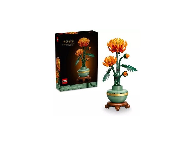LEGO® Icons Krizantém 10368 – részletgazdag virágdekoráció