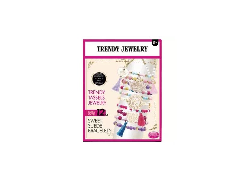 Ékszerkészítő szett virág dobozzal - rózsaszín