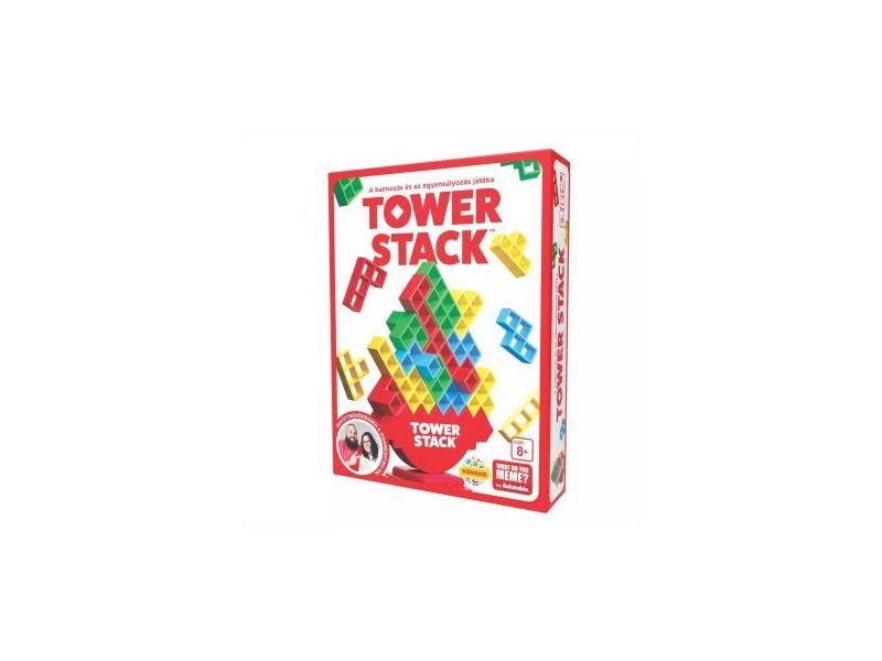 Stack Tower — toronyépítő ügyességi játék, 44 kártya