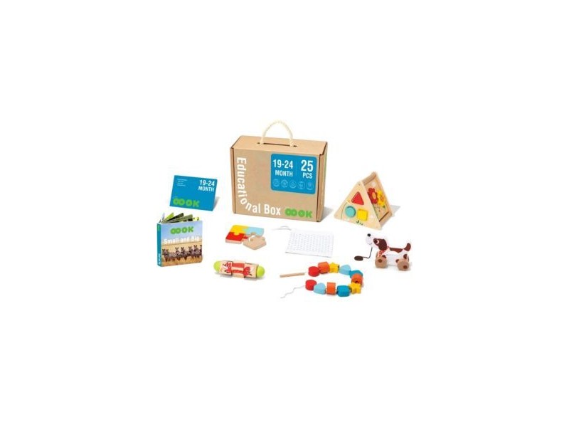 Tooky Toy Montessori 25 db fa oktató játék szett