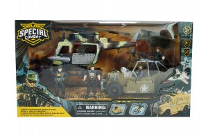 Katonai jármű és figura készlet - több darabos játék