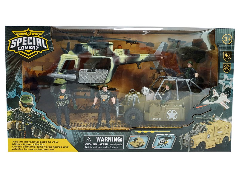 Katonai jármű és figura készlet - több darabos játék