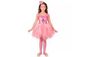 Flamingó jelmez fejpánttal - 128 cm