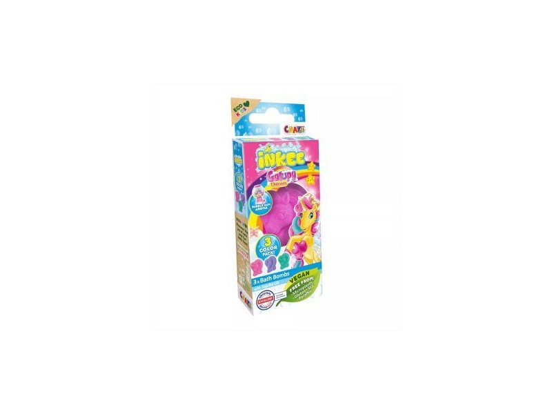 INKEE Galupy unikornis fürdőgolyó, 3 db