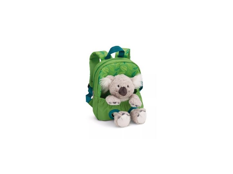 NICI zöld hátizsák koala plüssfigurával, 21x26 cm