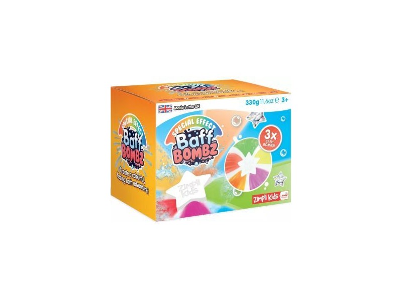 Baff Bombz szivárvány csillag fürdőbomba, 3 db