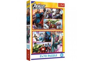 Trefl Bosszúállók 2x70 darabos puzzle - képek 27,5×18 cm