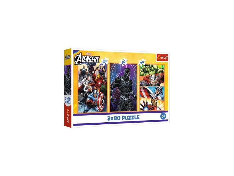 Trefl Bosszúállók 3x80 darabos puzzle - Akciódús napok