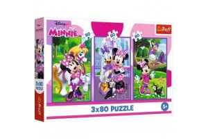 Trefl: Minnie és barátai — 3×80 db puzzle