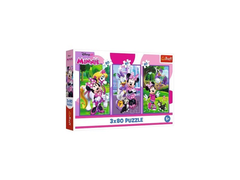 Trefl: Minnie és barátai — 3×80 db puzzle