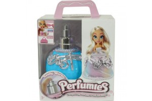 Perfumies parfümbaba fésűvel és táskával