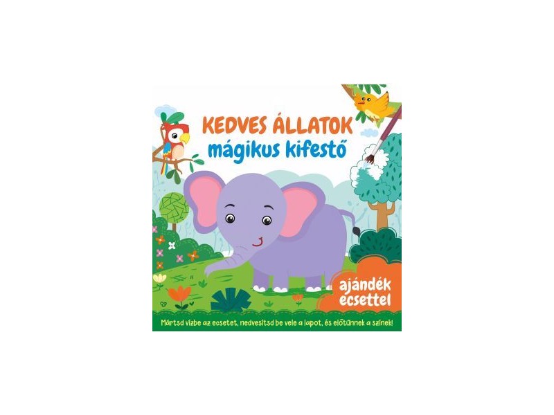 Kedves Állatok mágikus kifestő - ecsettel