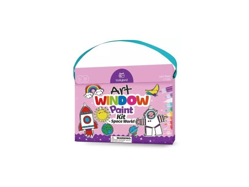Tooky Toy üvegfestő készlet – világűr motívumok, 34 db