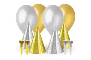 Arany-ezüst 12 db-os partikiegészítő szett