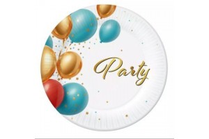 Papírtányér 'Party' 18 cm – 6 db