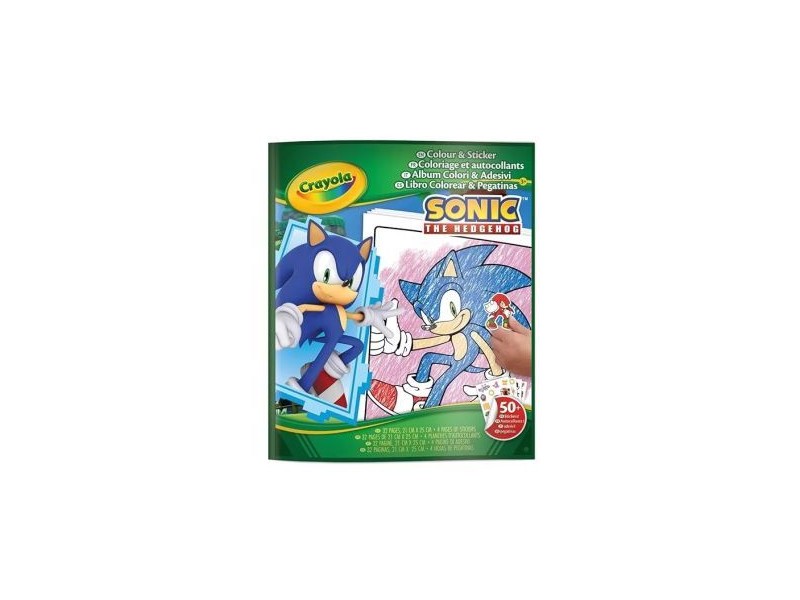 Crayola Sonic színező matricákkal - borító
