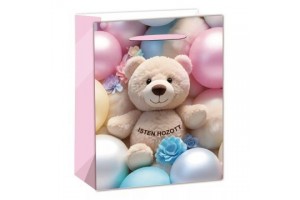 Maci lufikkal ajándéktasak 18x23 cm