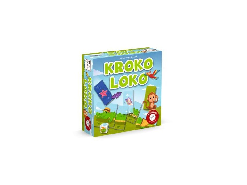 Kroko Loko társasjáték doboza és kártyái