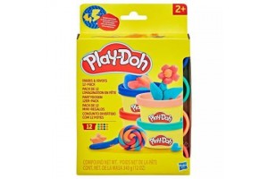 Play-Doh apró gyurmák 12 db – matricás csomag