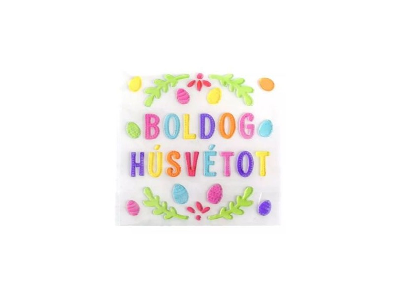 Boldog húsvétot! ablakzselé 20×25 cm