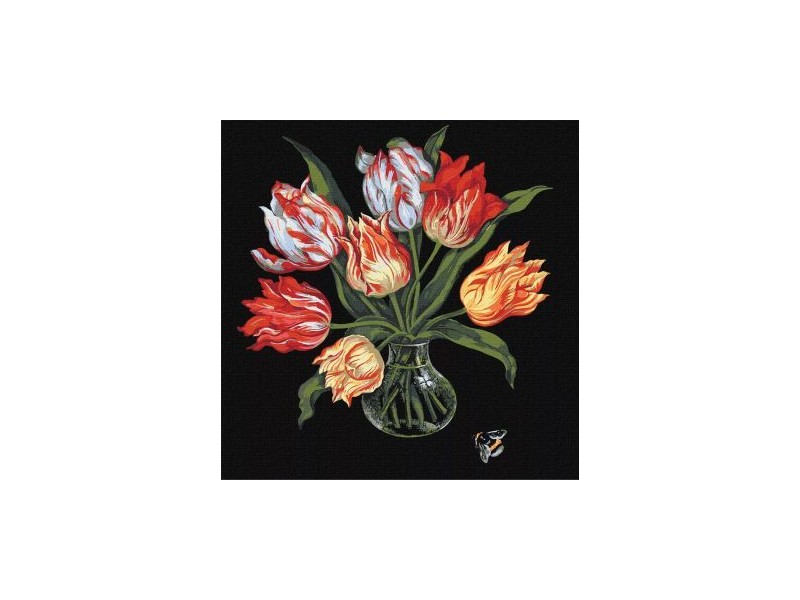Ideyka festés számok szerint - Kecses tulipánok 40x40 cm