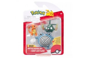 Pokémon figura csomag: Charmander, Trubbish, Poliwhirl (8 cm)