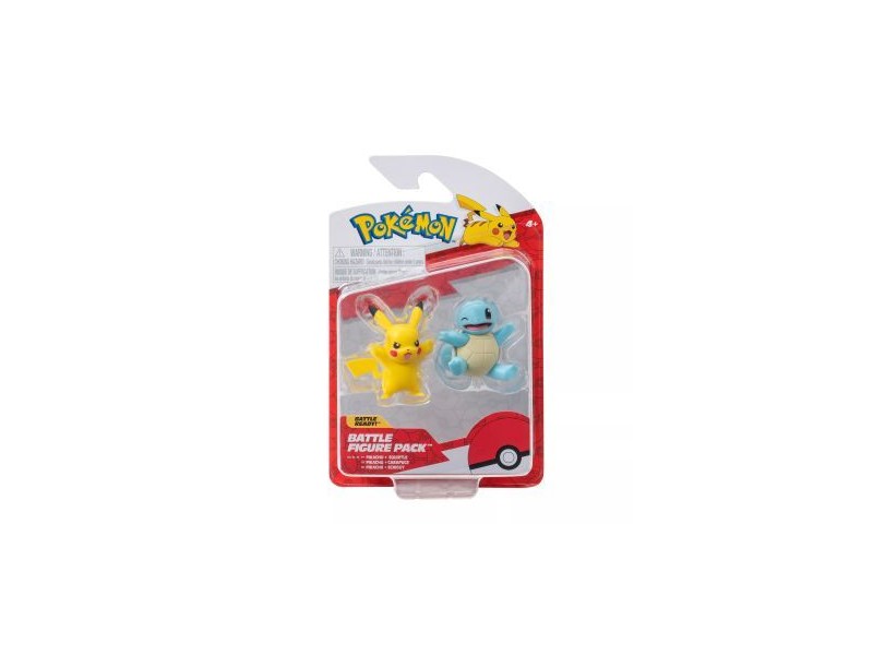 Pokémon figura csomag: Squirtle és Pikachu 5 cm