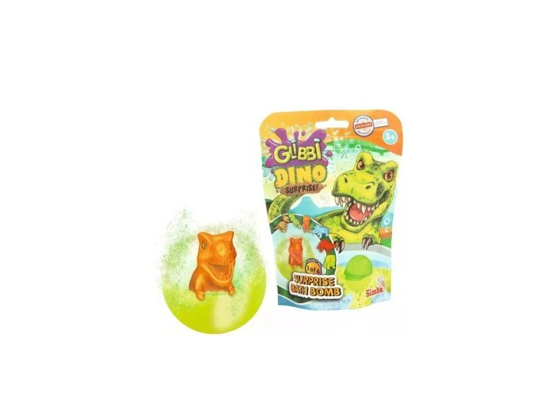 Glibbi fürdőbomba dinó figurával