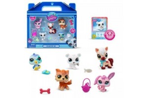 Littlest Pet Shop téli figura szett – 5 figura és kiegészítők
