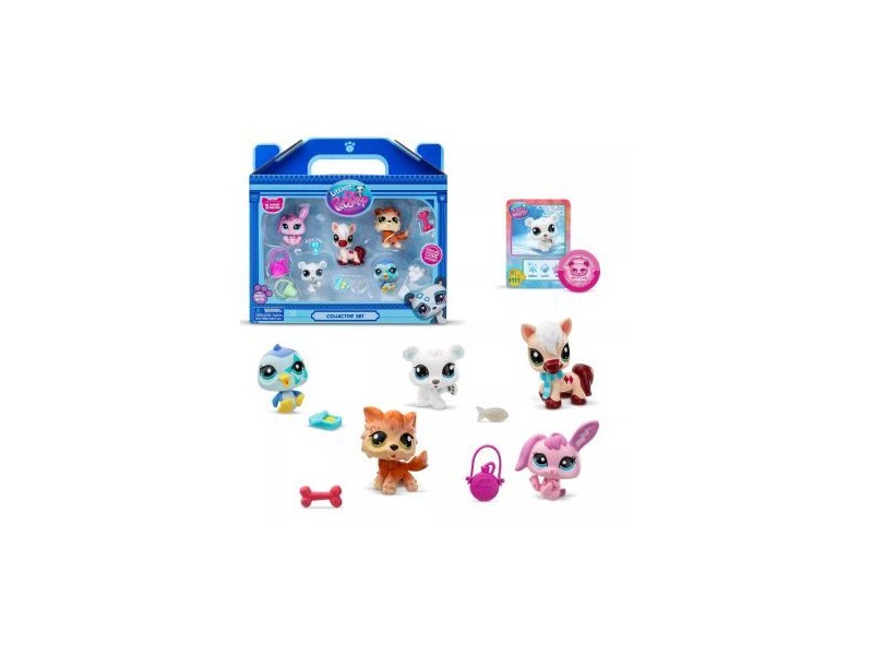 Littlest Pet Shop téli figura szett – 5 figura és kiegészítők