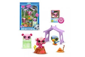 Littlest Pet Shop kemping figura szett - 3 kisállat