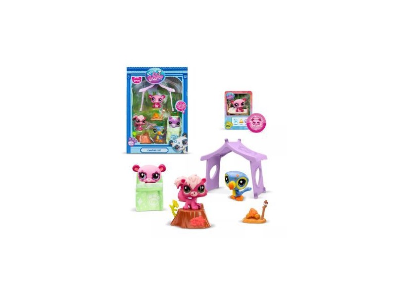 Littlest Pet Shop kemping figura szett - 3 kisállat