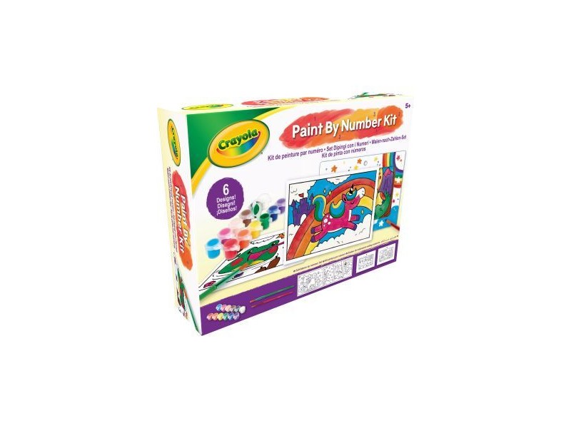 Crayola festés számok szerint - előrajzolt vászon és festékek